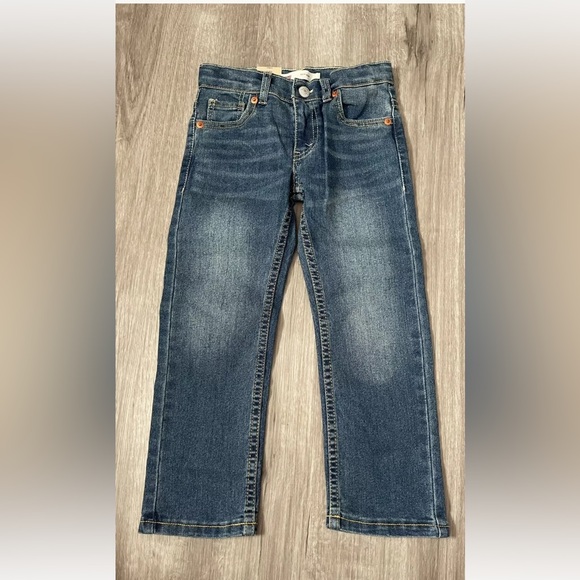 Levi's 511 Jeans Boys 5 Reg Slim Stretch Straight Med Wash Fade NWT - Picture 1 of 8